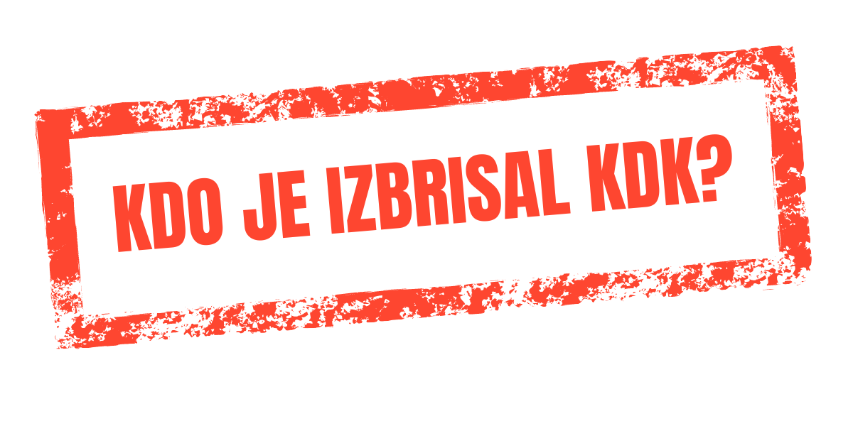 Kdo je izbrisal KDK?